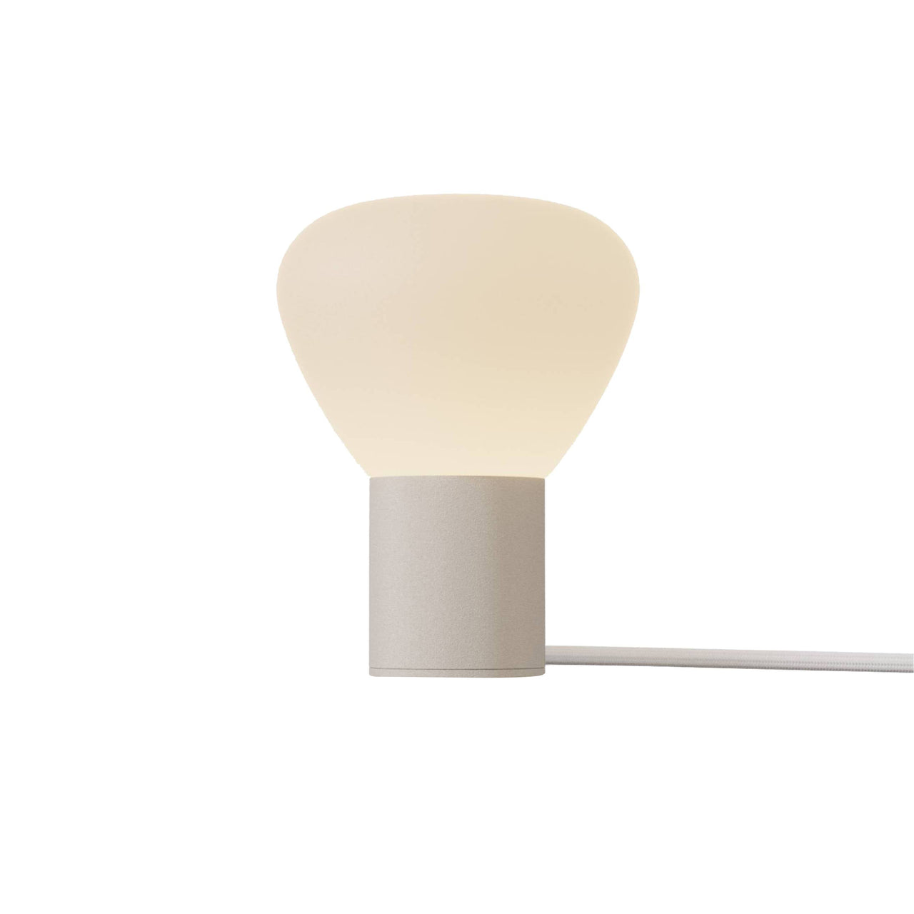 Parc 01 Table Lamp: Footswitch + Textured Beige + White