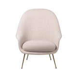 Bat Lounge Chair High Back: Conic Base + Antique Brass