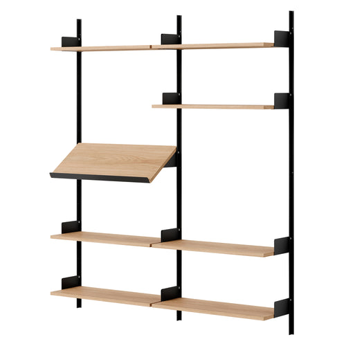 New Works Living Shelf: Oak + Black