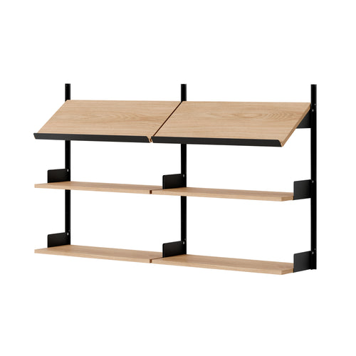 New Works Office Shelf: Oak + Black