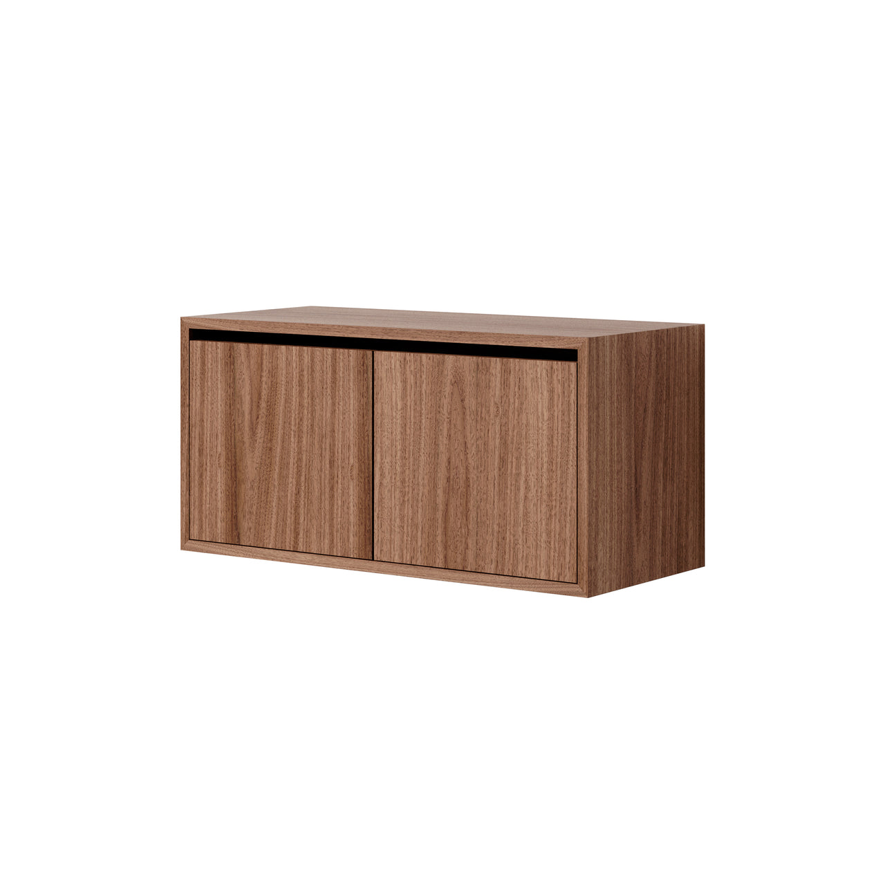 New Works Wall Cabinet with Doors: Low + Walnut