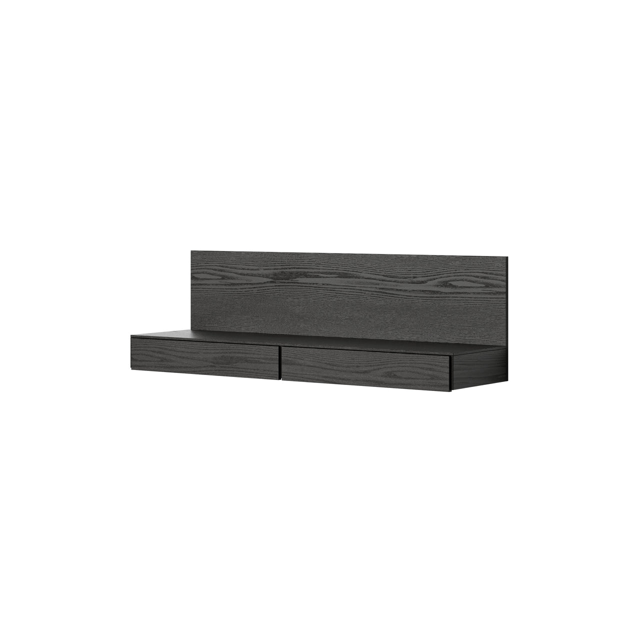 Tana Wall Mounted Media Module: Black Stained Oak