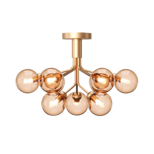Apiales 9 Ceiling: Brushed Brass + Gold