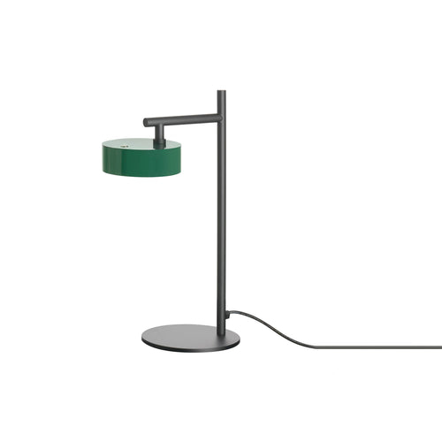 Berlin Table Lamp: Outdoor + Matt Black + Green