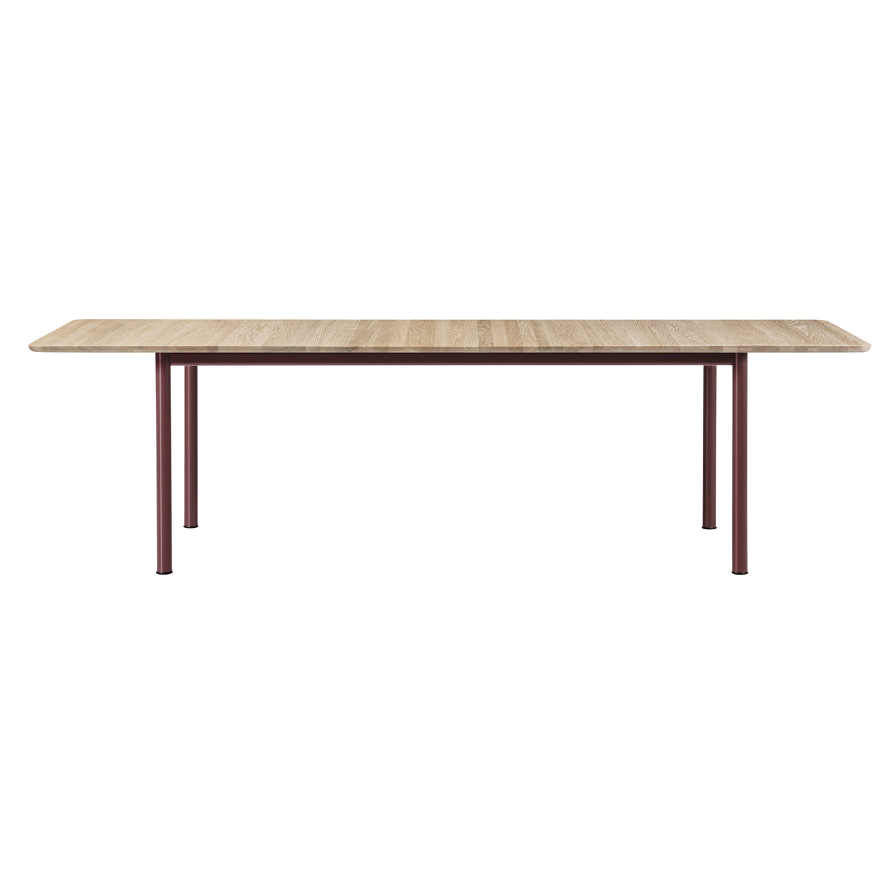Plan Table: Extendable + Light Oiled Oak + Bordeaux