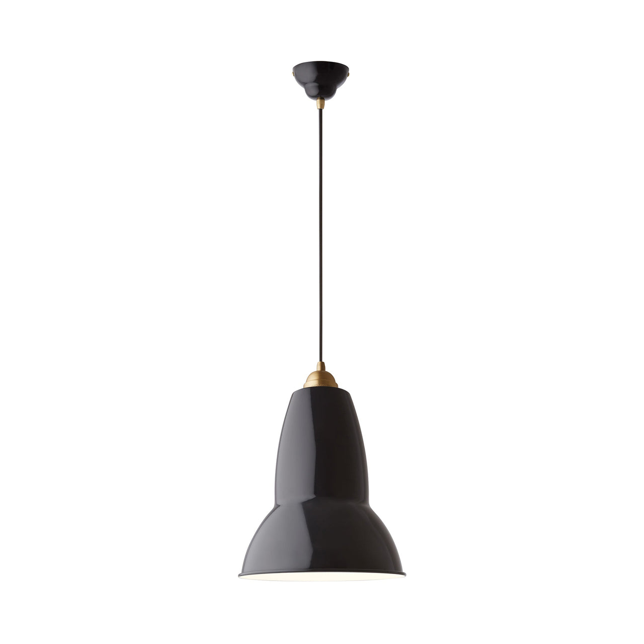 Original 1227 Brass Maxi Pendant Light: Jet Black