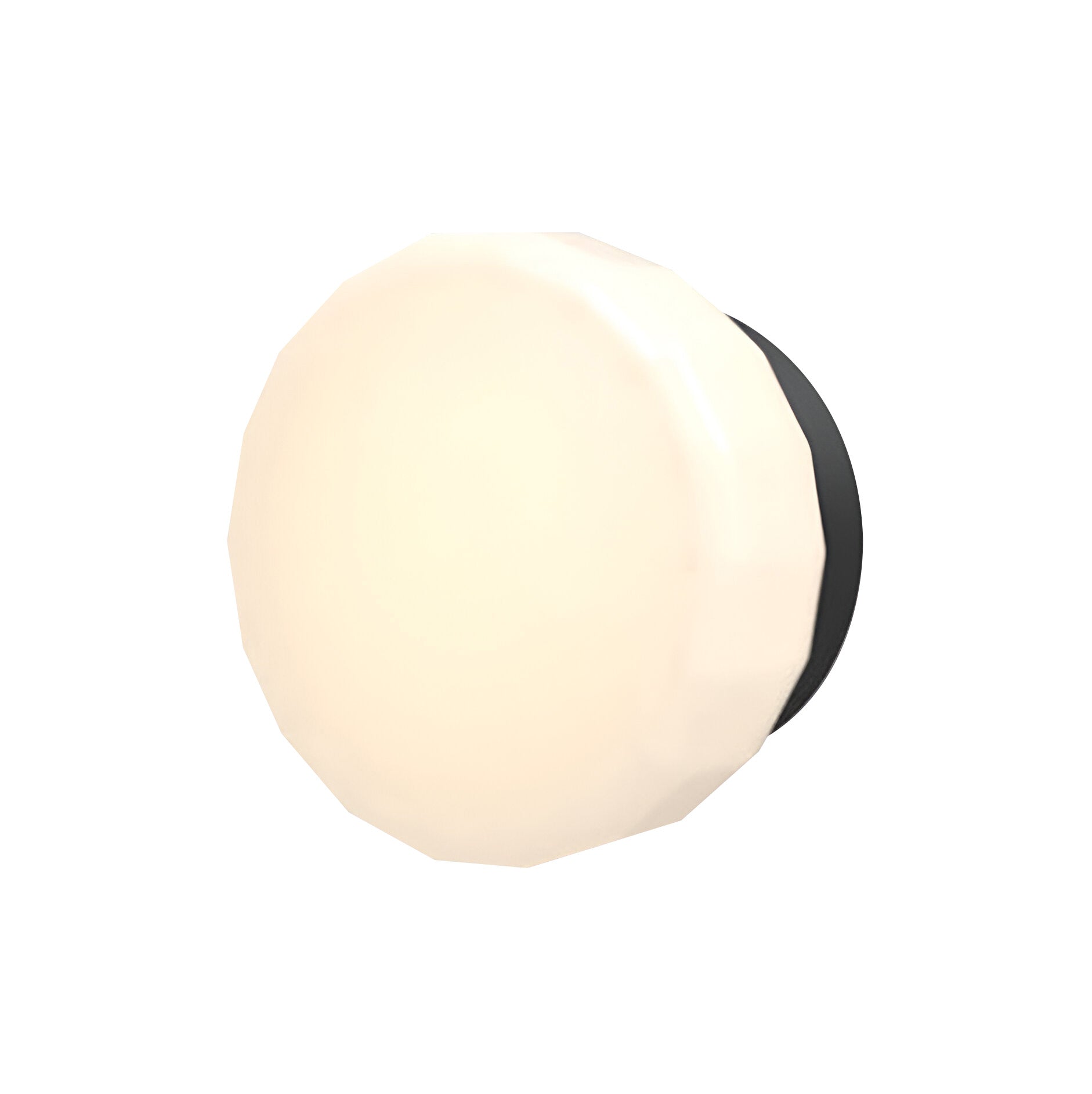 Pastille Wall Lamp: Collar + Faceted + Matte Black