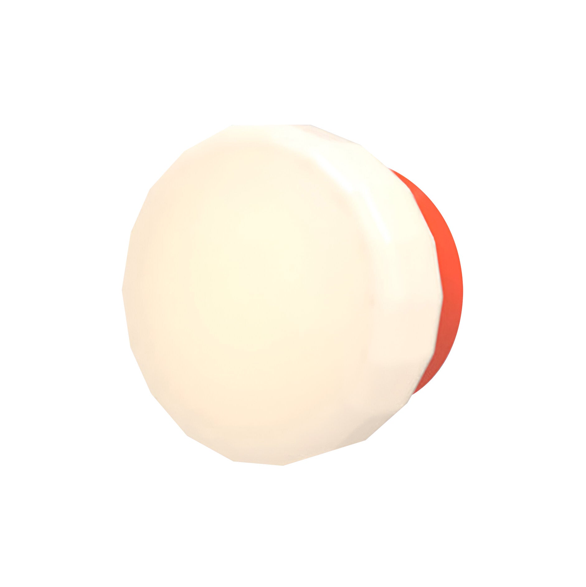 Pastille IP65 Wall Lamp: Collar + Faceted + Vermillion