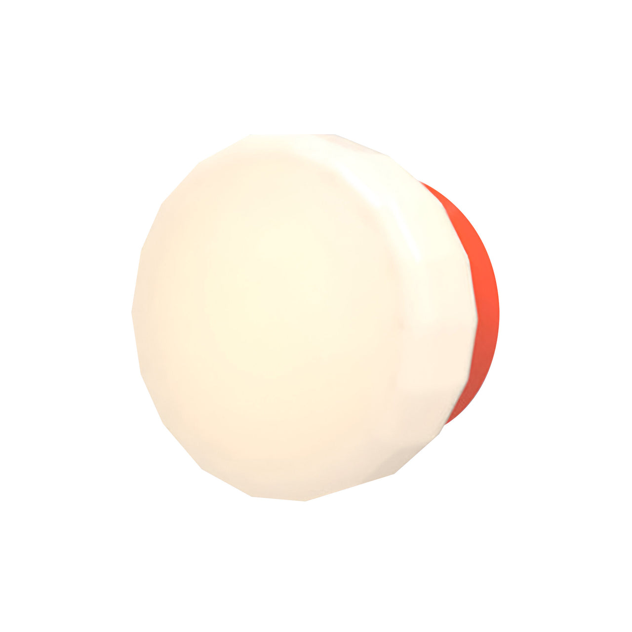 Pastille IP65 Wall Lamp: Collar + Faceted + Vermillion
