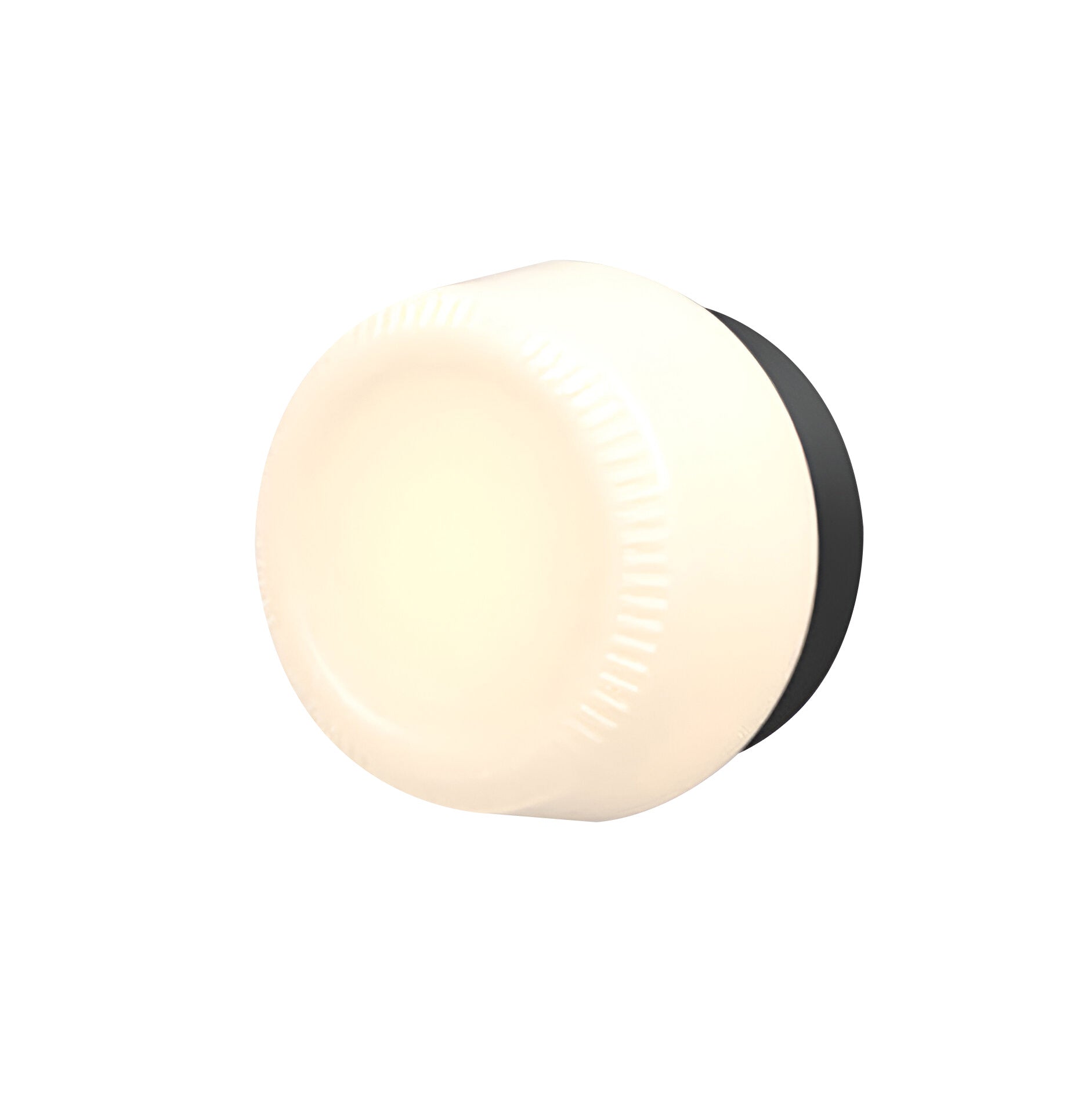 Pastille Wall Lamp: Collar + Ribbed + Matte Black