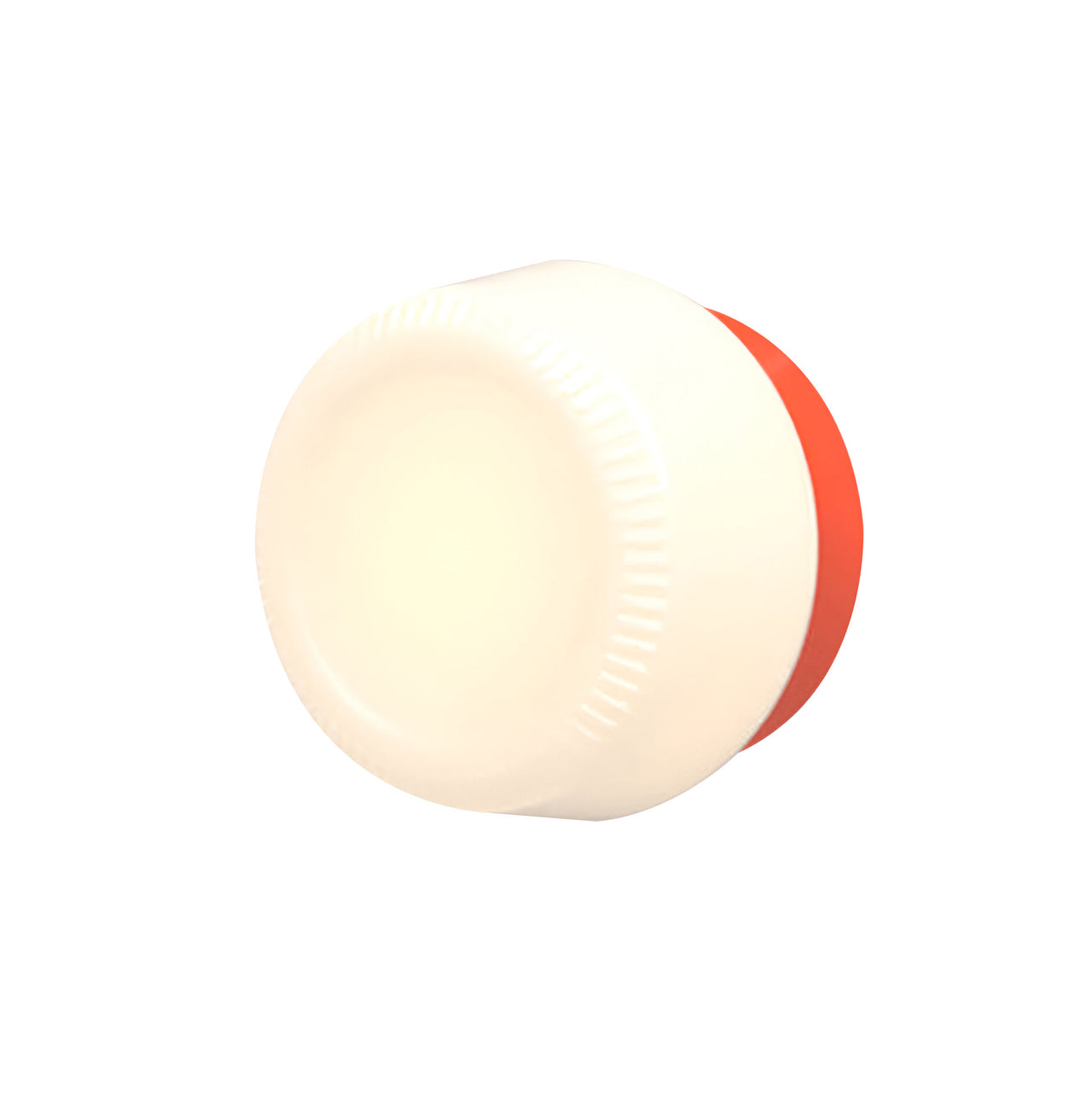 Pastille IP65 Wall Lamp: Collar + Ribbed + Vermillion