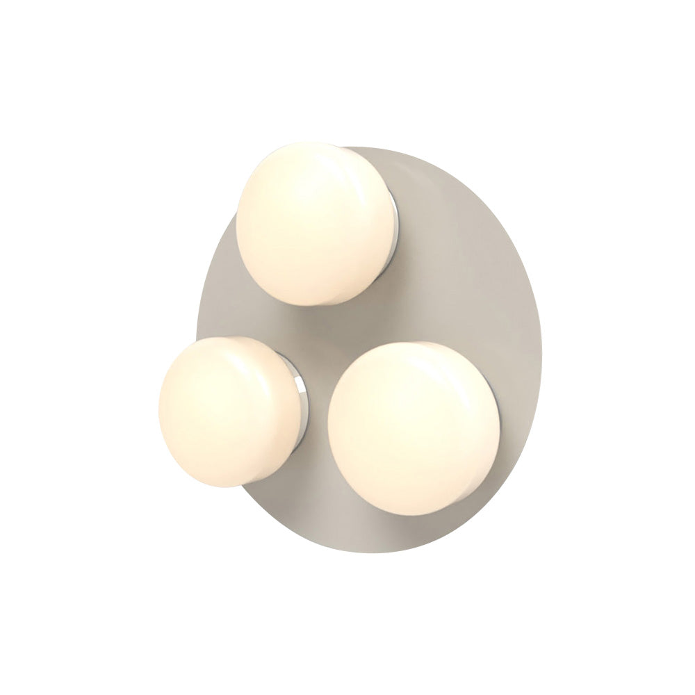 Pastille 3 Wall Lamp: 3 Cluster + Droplet + Silk Grey