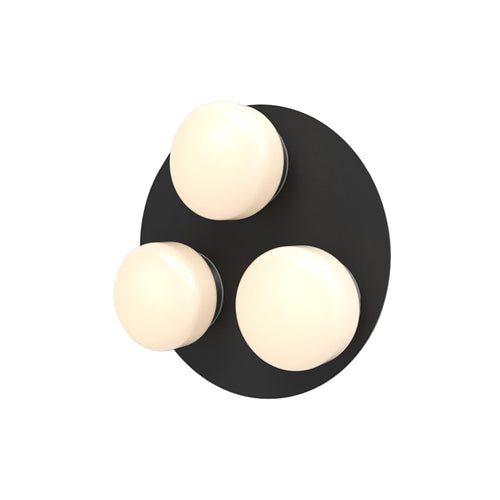 Pastille 3 Wall Lamp: 3 Cluster + Droplet + Matte Black