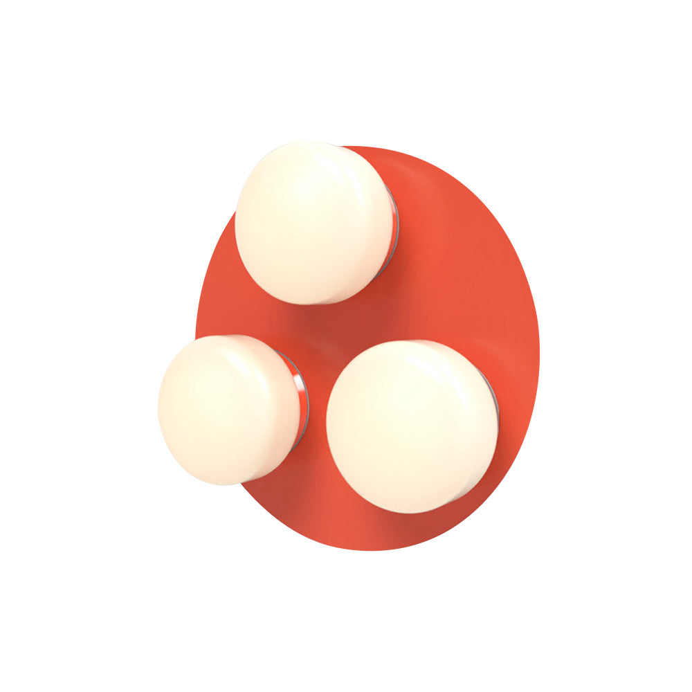 Pastille 3 Wall Lamp: 3 Cluster + Droplet + Vermillion