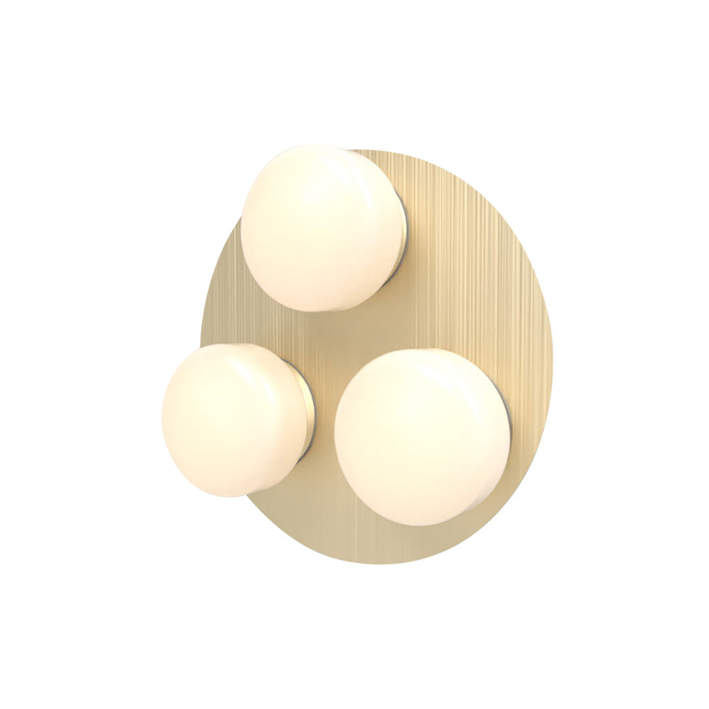 Pastille 3 Wall Lamp: 3 Cluster+ Droplet + Satin Brass