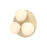 Pastille 3 Wall Lamp: 3 Cluster + Faceted + Satin Brass