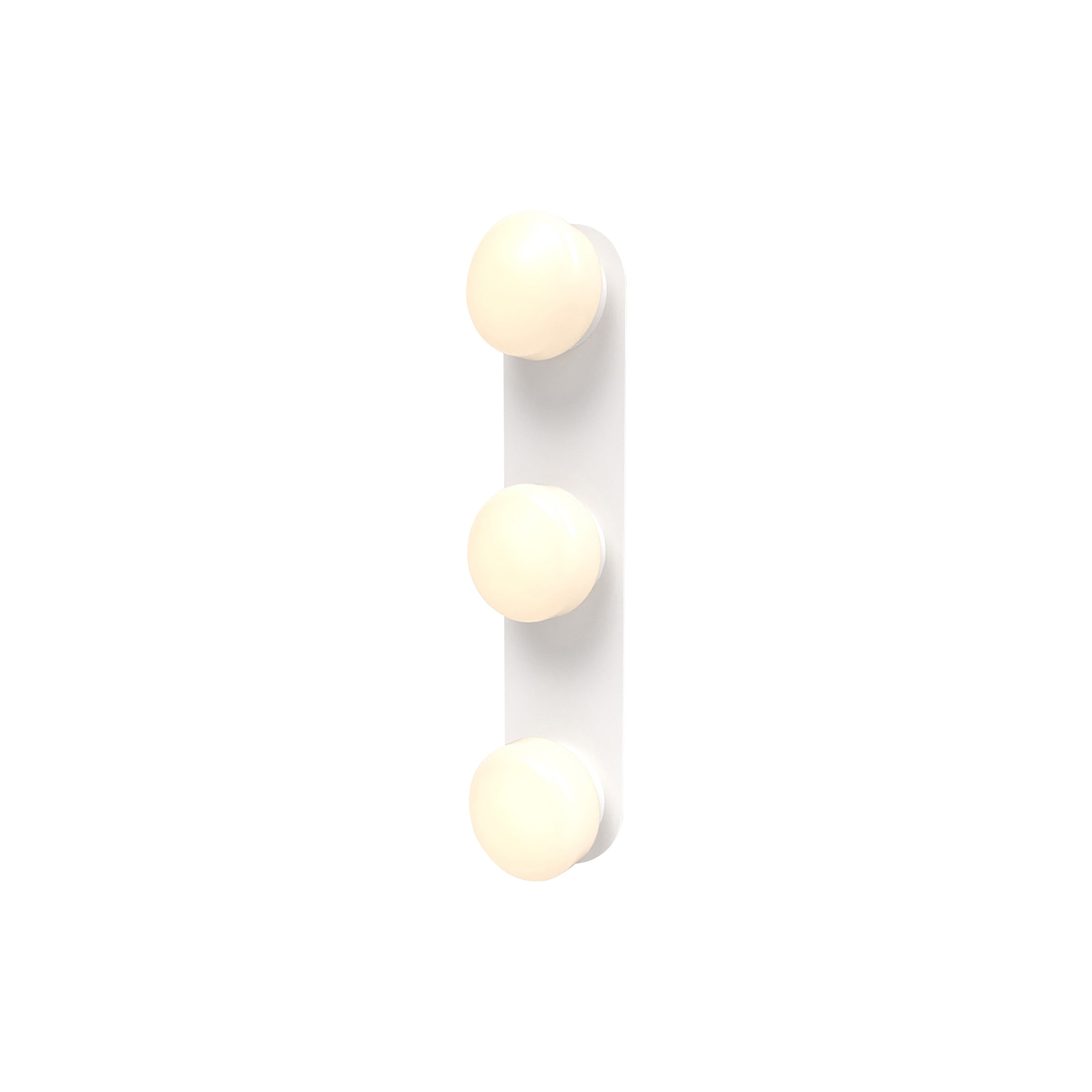 Pastille 3 IP65 Wall Lamp: 3 Vanity + Droplet + Matte White