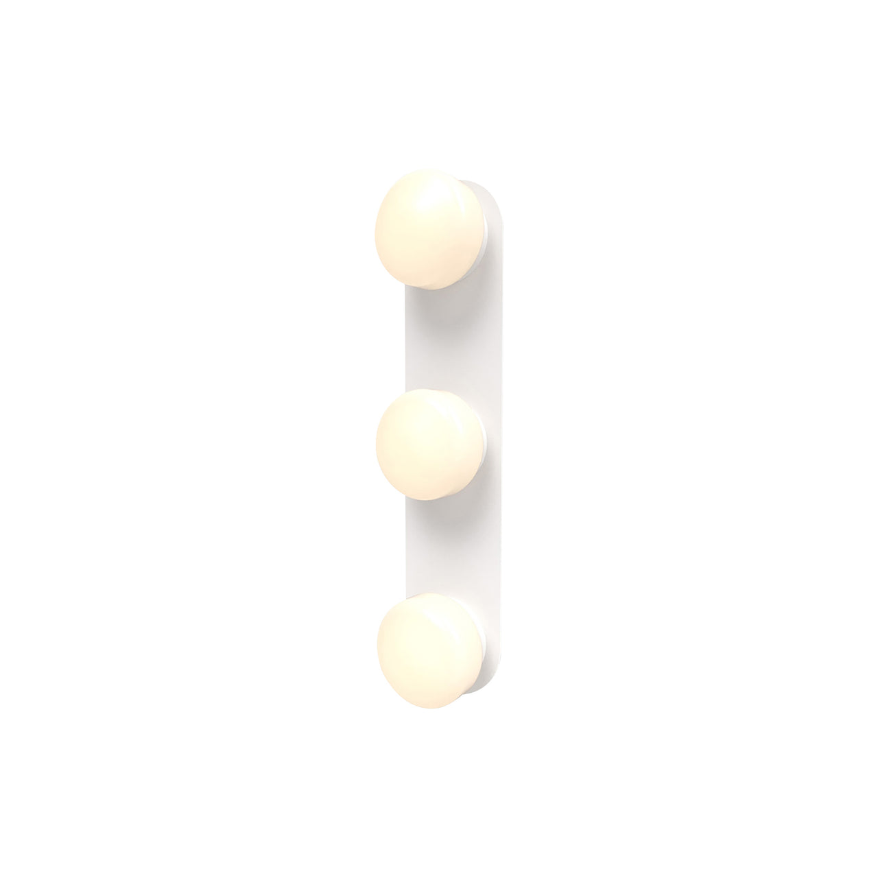 Pastille 3 Wall Lamp: 3 Vanity + Droplet + Matte White