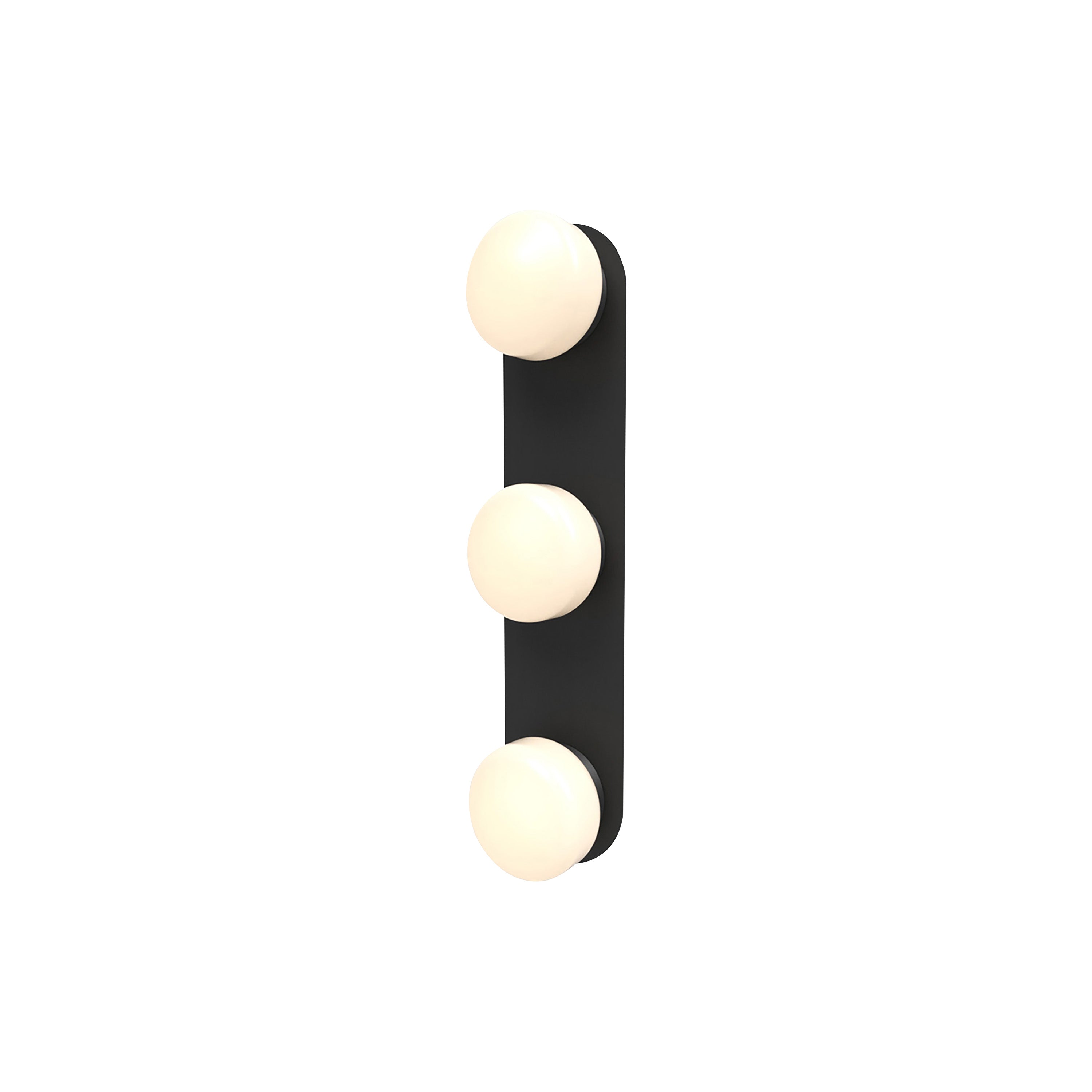 Pastille 3 Wall Lamp: 3 Vanity + Droplet + Matte Black