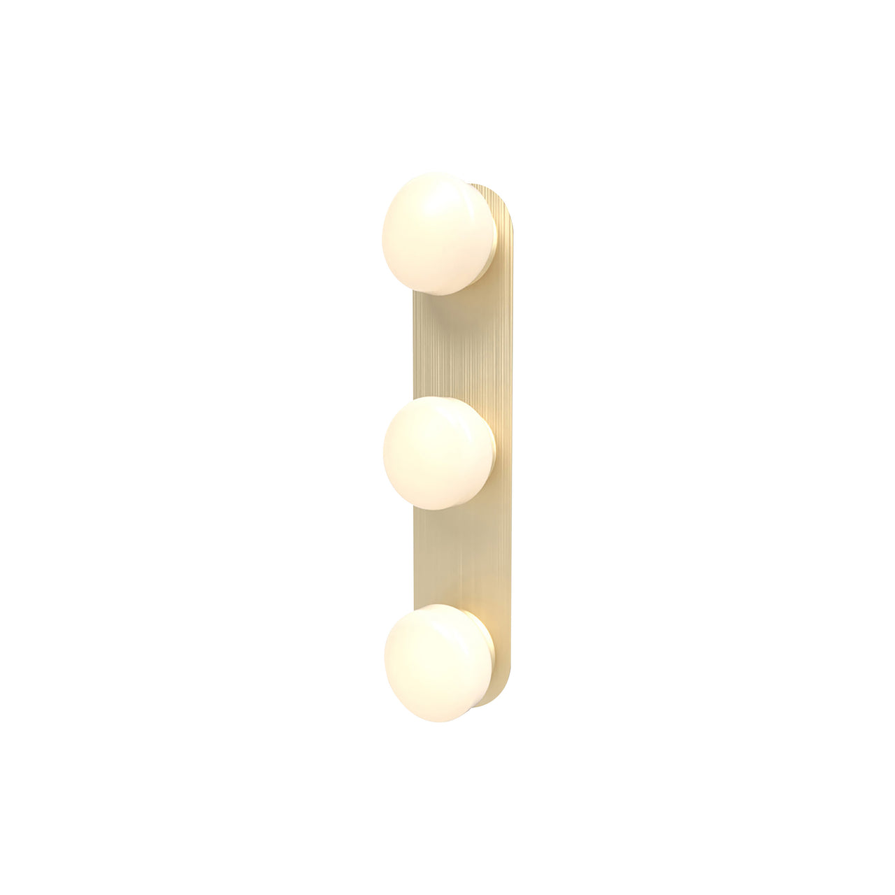 Pastille 3 Wall Lamp: 3 Vanity + Droplet + Satin Brass