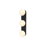 Pastille 3 Wall Lamp: 3 Vanity + Faceted + Matte Black