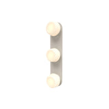 Pastille 3 Wall Lamp: 3 Vanity + Ribbed + Silk Grey
