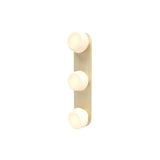 Pastille 3 Wall Lamp: 3 Vanity + Ribbed + Satin Brass