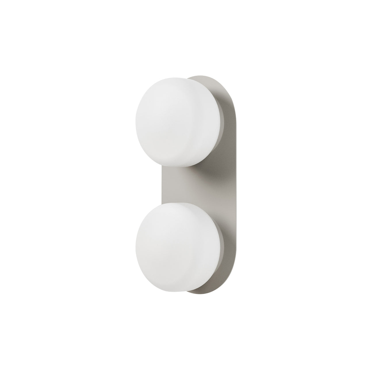 Pastille 2 Wall Lamp: 2 Heads Droplet + Silk Grey