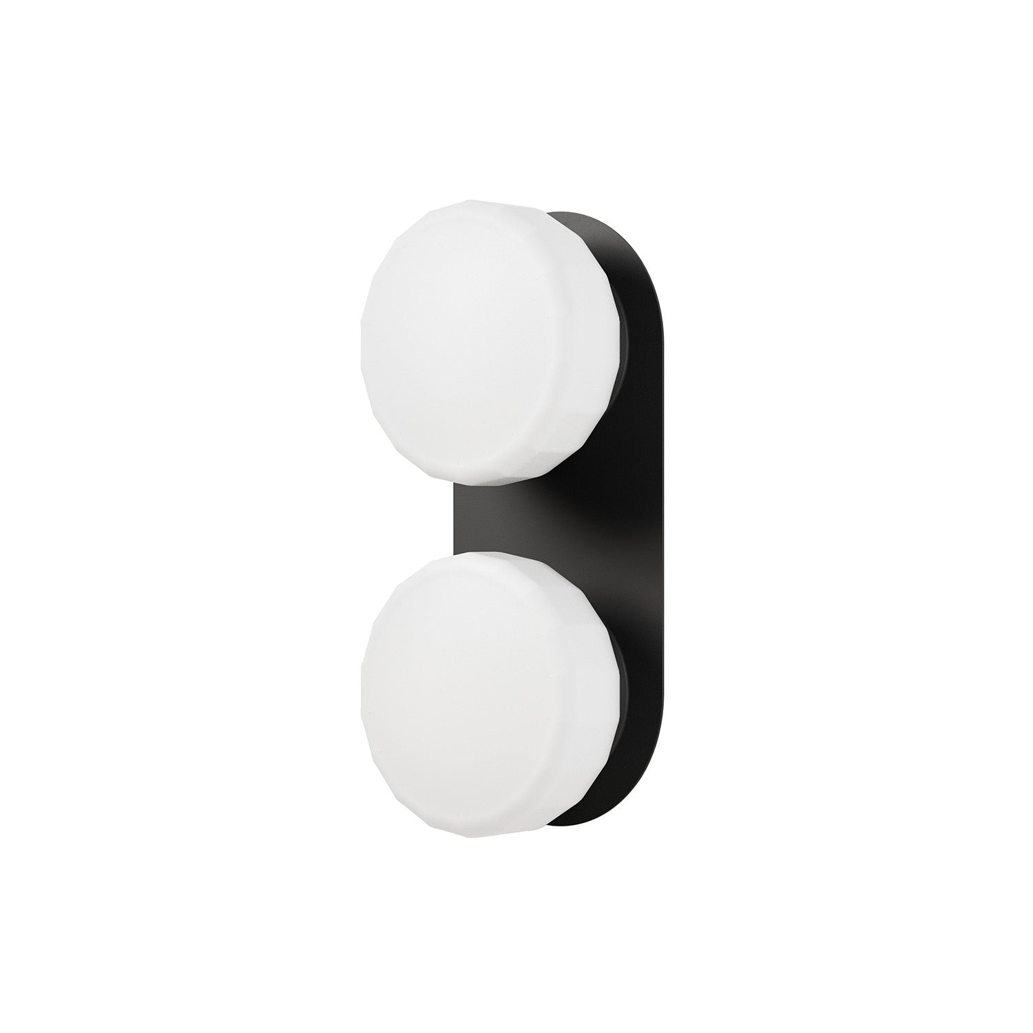 Pastille 2 IP65 Wall Lamp: Faceted + Matte Black