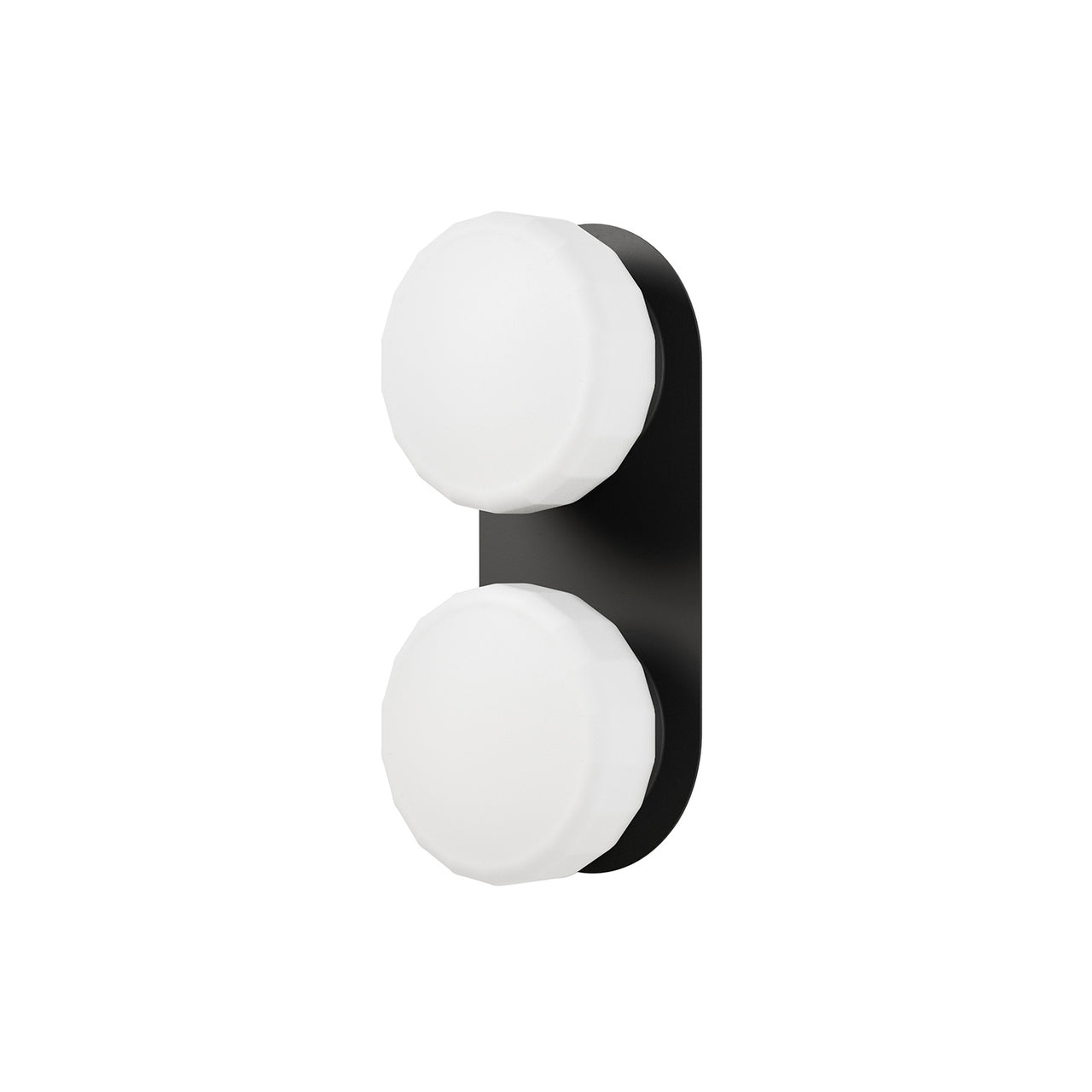 Pastille 2 IP65 Wall Lamp: Faceted + Matte Black