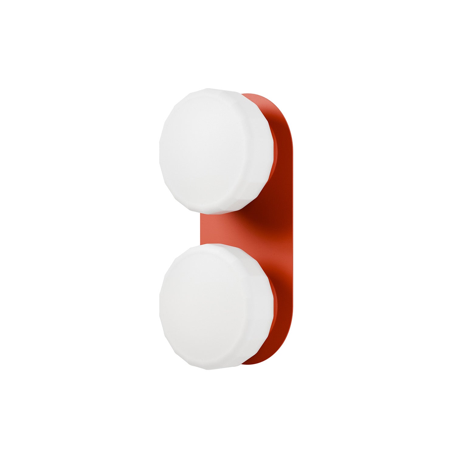 Pastille 2 Wall Lamp: 2 Heads Faceted + Vermillion