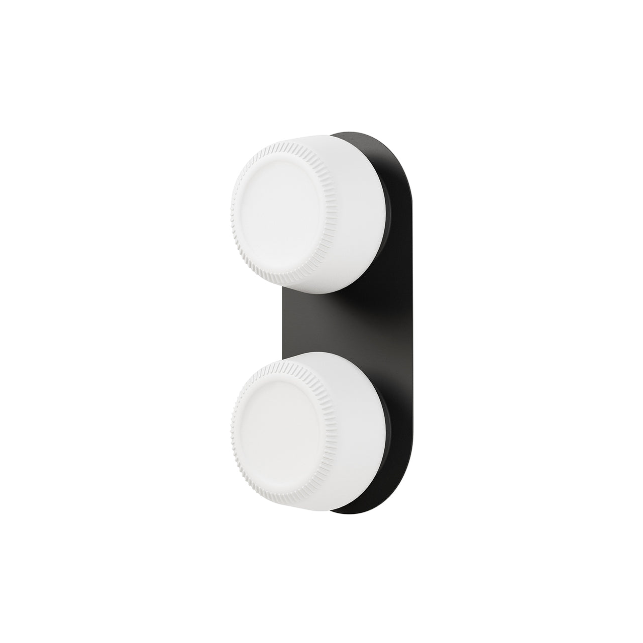 Pastille 2 IP65 Wall Lamp: Ribbed + Matte Black