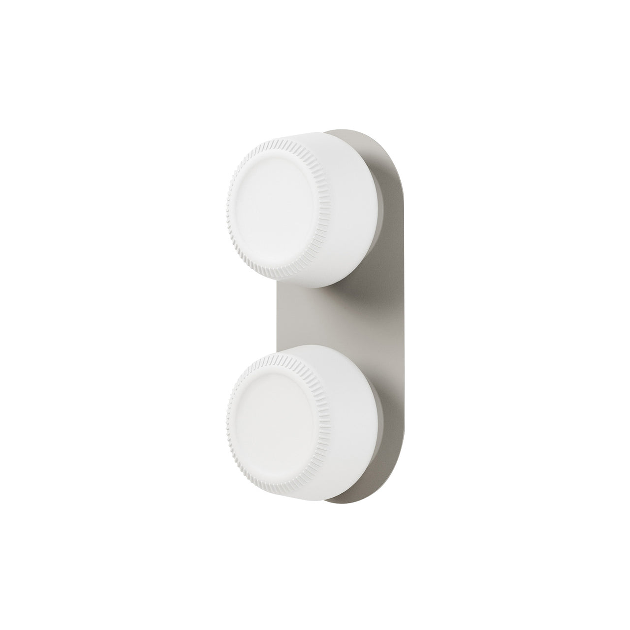 Pastille 2 Wall Lamp: 2 Heads Ribbed + Silk Grey