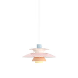 PH 5 Pendant: Pastels Blue Rose Peach + White