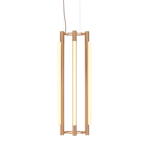 Pipeline 4 Chandelier: Copper