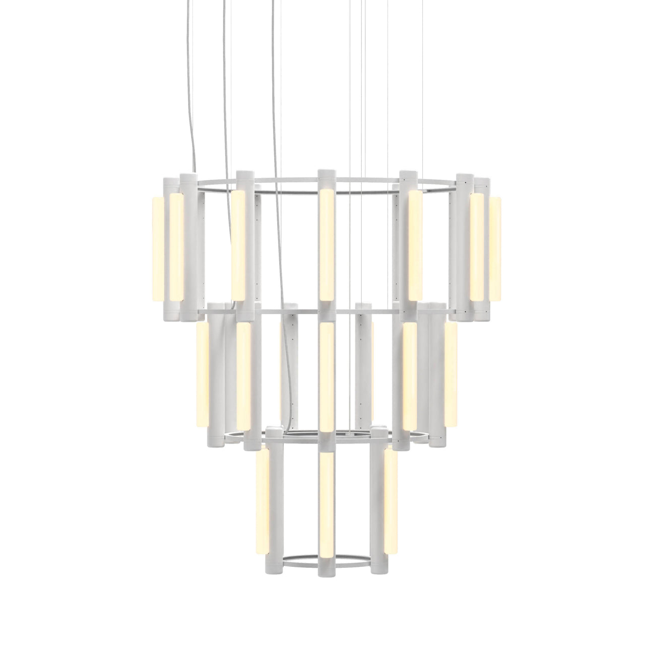 Pipeline 10 Chandelier: White