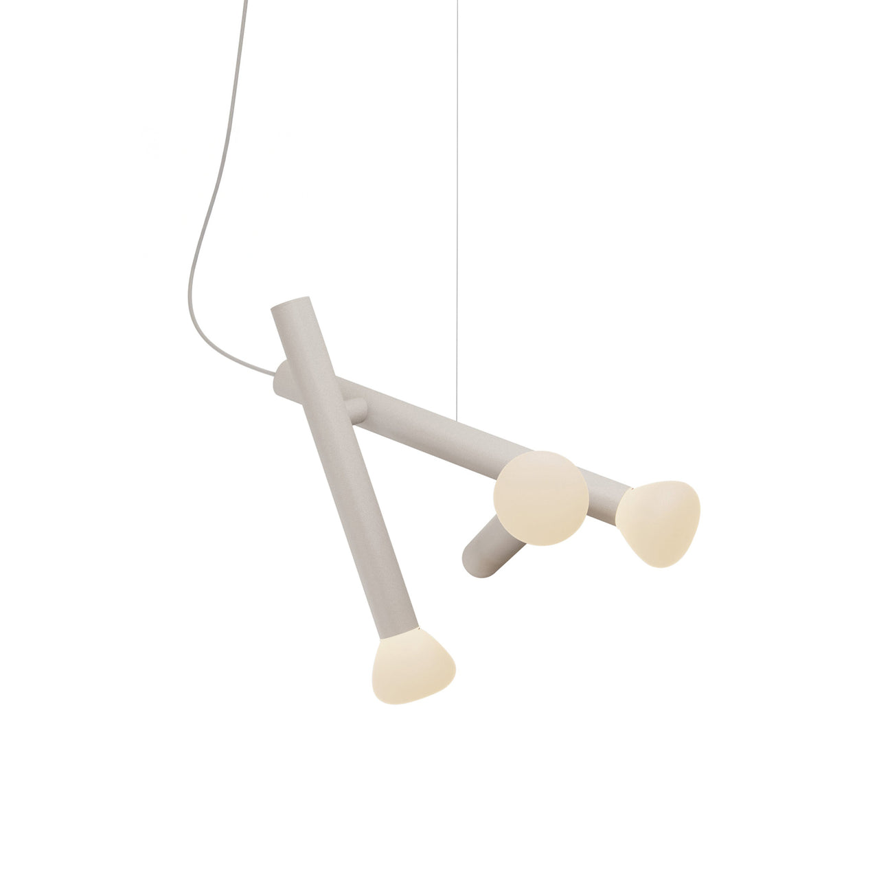 Parc 04 Pendant: Textured Beige + Beige