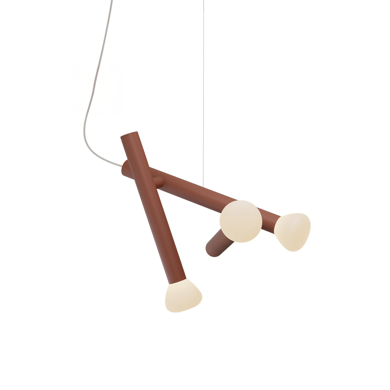 Parc 04 Pendant: Textured Terracotta + Beige