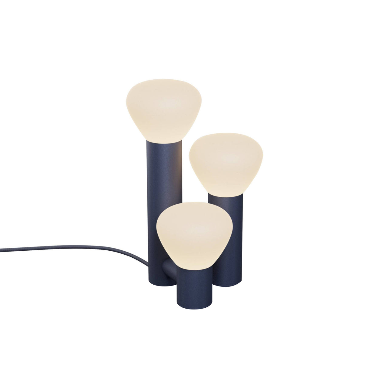 Parc 06 Table Lamp: Footswitch + Textured Midnight Blue + Midnight Blue
