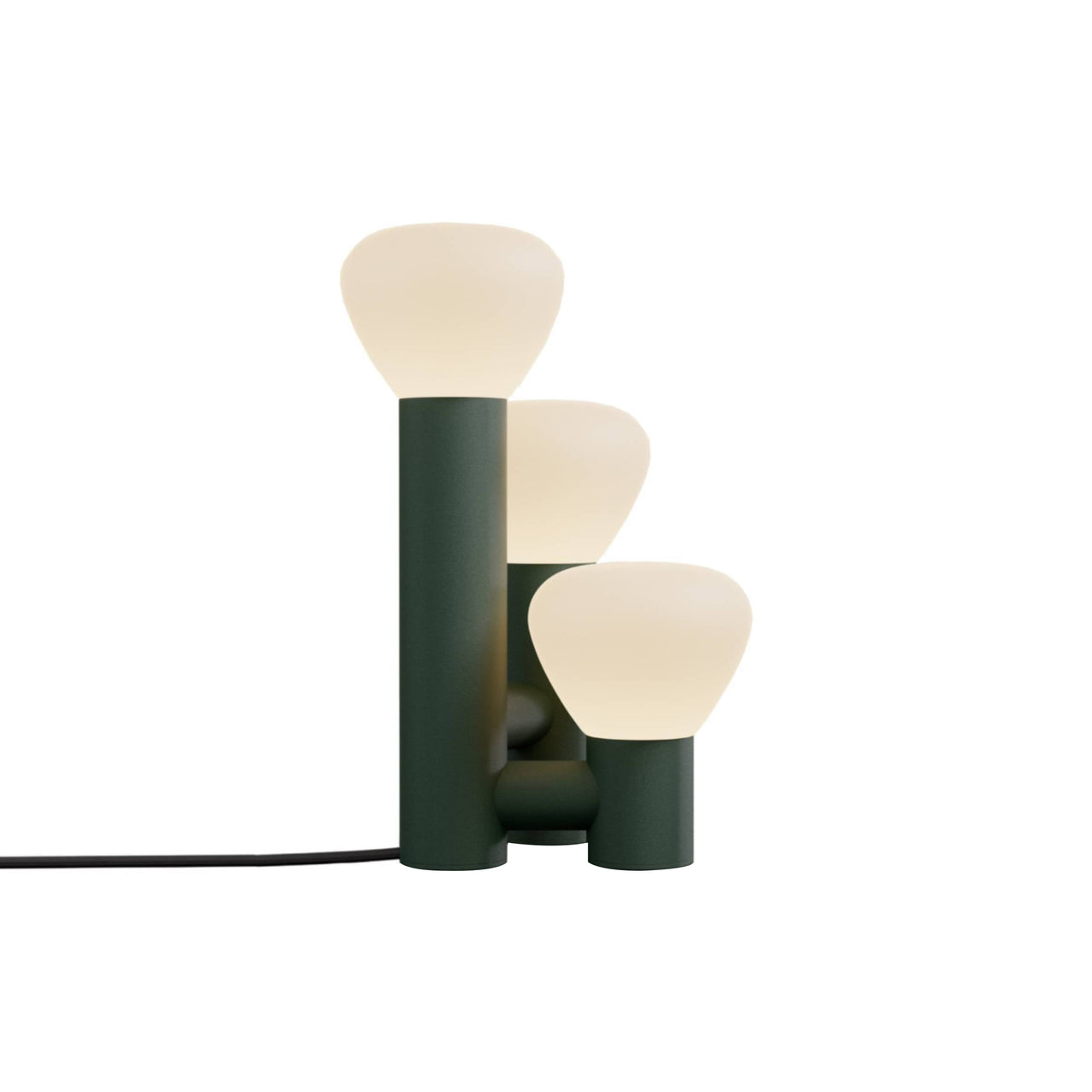 Parc 06 Table Lamp: Footswitch + Textured Green + Black