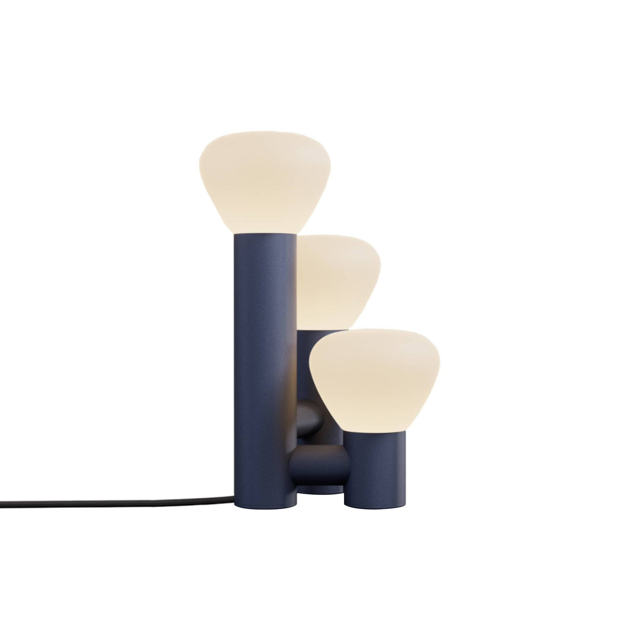 Parc 06 Table Lamp: Footswitch + Textured Midnight Blue + Black