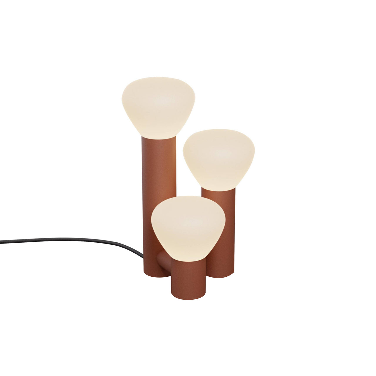 Parc 06 Table Lamp: Footswitch + Textured Terracotta + Black
