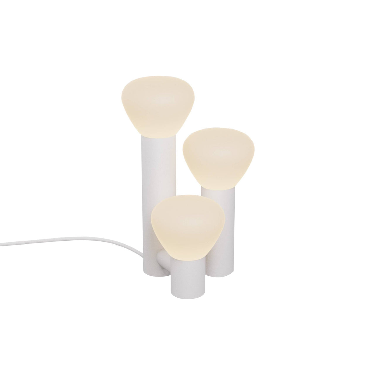 Parc 06 Table Lamp: Footswitch + Textured White + White