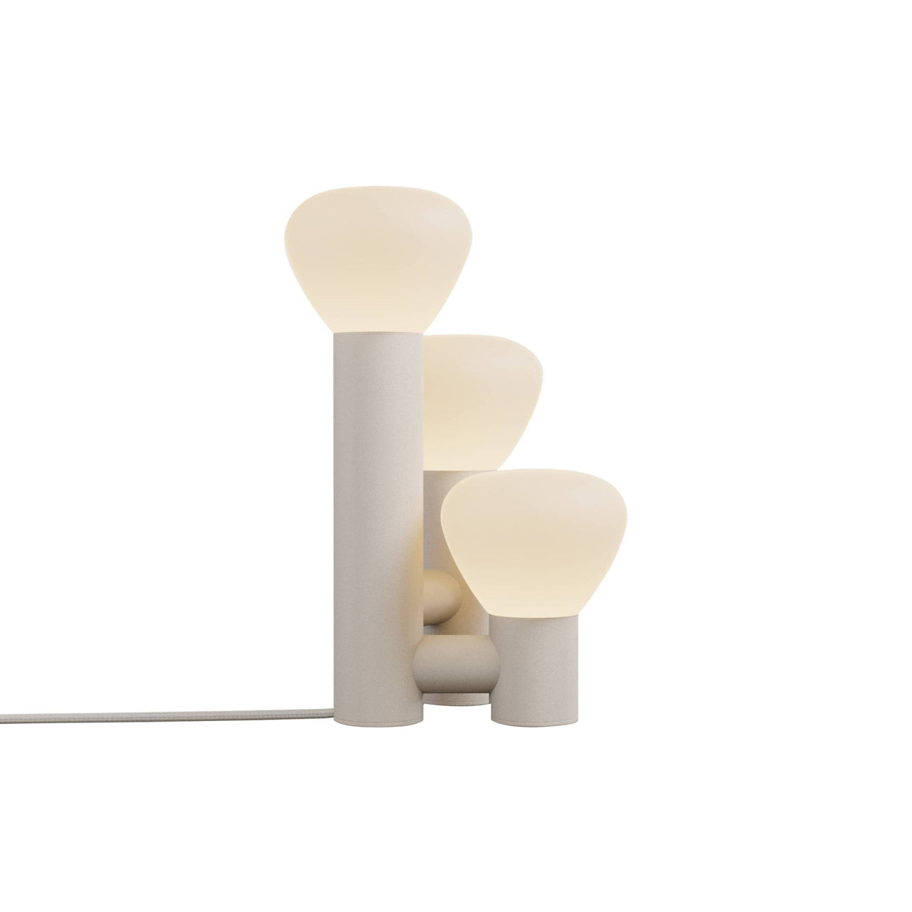 Parc 06 Table Lamp: Footswitch + Textured Beige + Beige