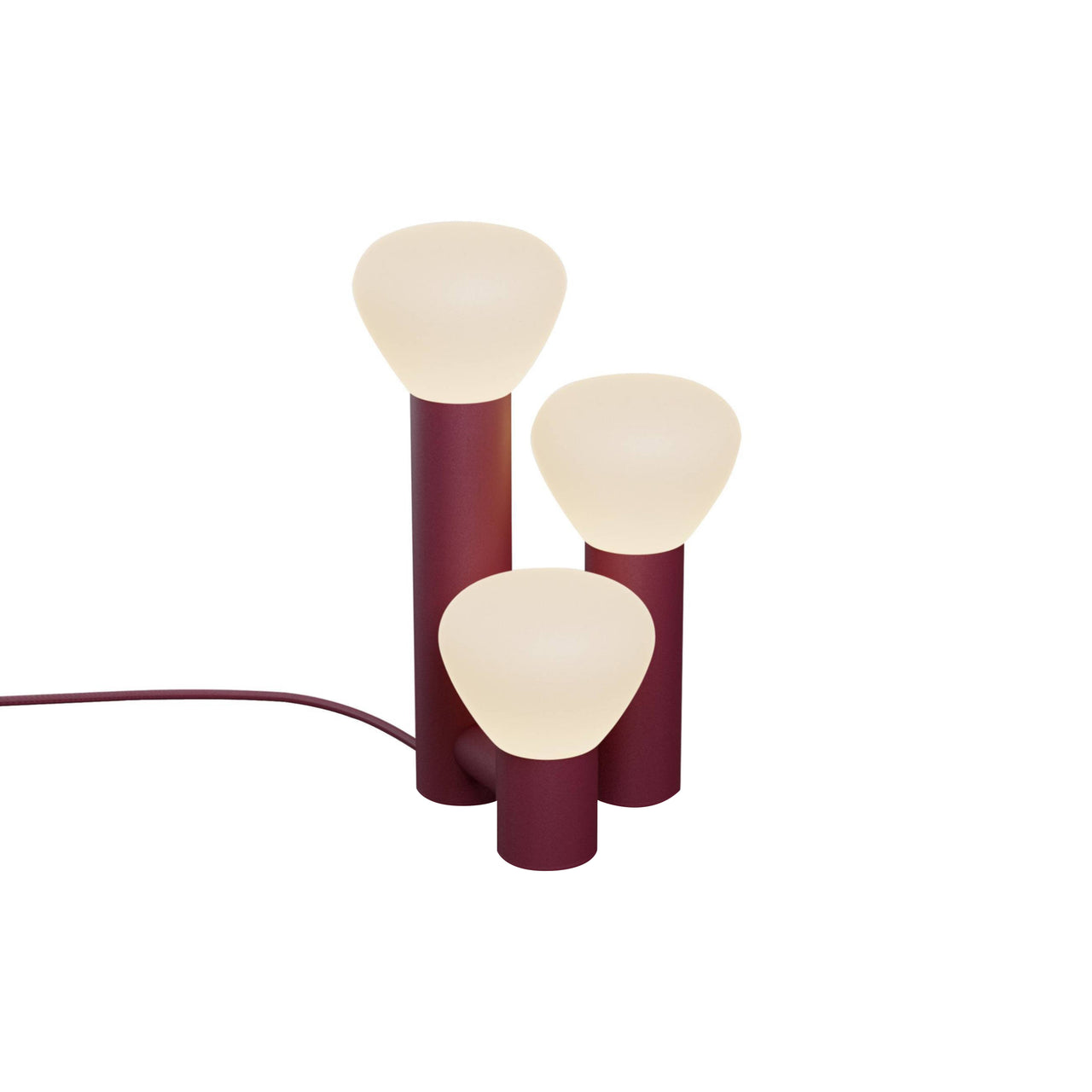 Parc 06 Table Lamp: Footswitch + Textured Burgundy + Burgundy