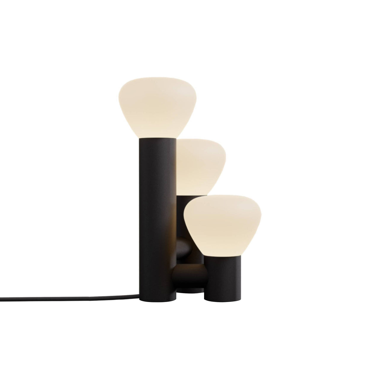 Parc 06 Table Lamp: Footswitch + Textured Black + Black