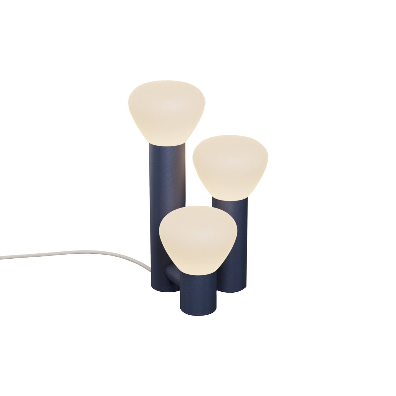 Parc 06 Table Lamp: Footswitch + Textured Midnight Blue + White