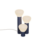 Parc 06 Table Lamp: Footswitch + Textured Midnight Blue + White