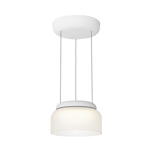 Totem Mini Downlight Pendant: E + Etched White + White