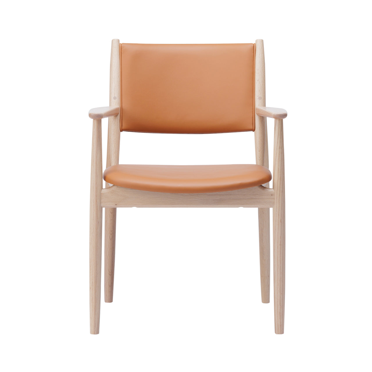 Summit Dining Chair: White Oak + Fibre Camel